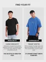 Blue Lazy Boys Printed Oversized T-Shirt