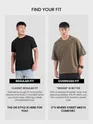 Brown Beyoung Embossed Oversized T-Shirt