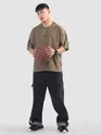 Brown Beyoung Embossed Oversized T-Shirt