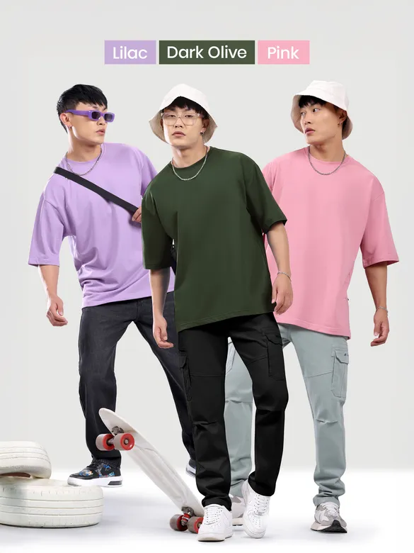 Pick Any 2: Plain Oversize T-Shirt Combo