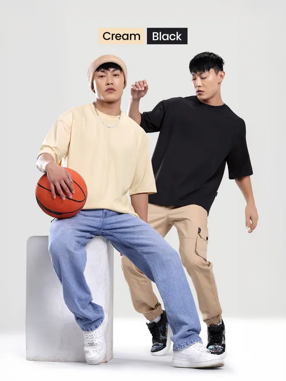 Pick Any 2: Plain Oversize T-Shirt Combo