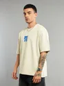 Cream Go For It Puff Print Oversized T-shirt