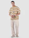 Mustard Striped Knitted T-Shirt