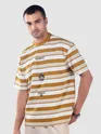 Mustard Striped Knitted T-Shirt