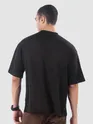 Black Spirituality Patchwork Acid Wash Oversized Tshirt