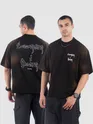 Black Back Patch Acid Wash Oversized Tshirt
