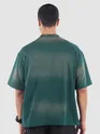 Bottle Green Belief Acid Wash Oversized Tshirt