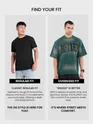 Bottle Green Belief Acid Wash Oversized Tshirt