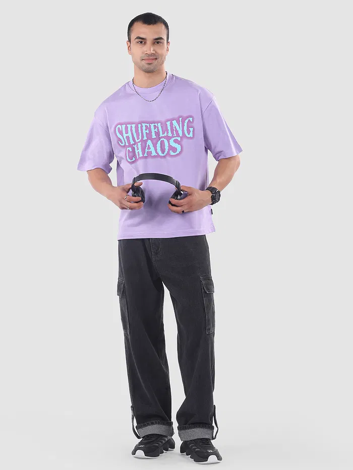 Lavender Star Patch Oversized T-Shirt