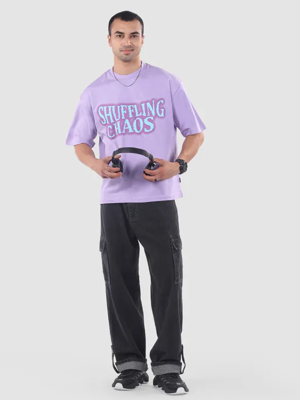 Lavender Star Patch Oversized T-Shirt
