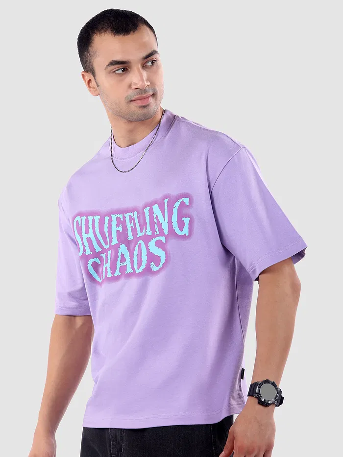 Lavender Star Patch Oversized T-Shirt