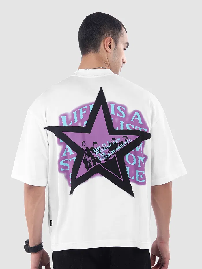 White Star Patch Oversized T-Shirt