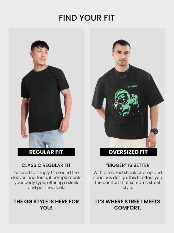 Black HD Print Patch Oversized T-Shirt