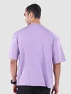 Lavender HD Print Patch Oversized T-Shirt