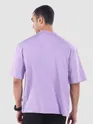 Lavender HD Print Patch Oversized T-Shirt