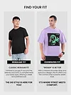 Lavender HD Print Patch Oversized T-Shirt