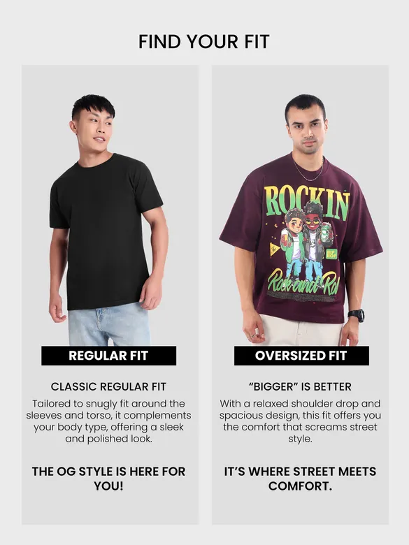 Dark Purple Rock and Roll HD Printed Oversized Tshirt