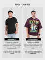 Dark Purple Rock and Roll HD Printed Oversized Tshirt