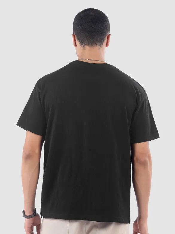 Black Structured Oversized T-Shirt