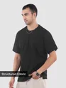 Black Structured Oversized T-Shirt