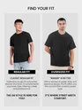 Black Structured Oversized T-Shirt