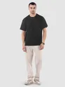 Black Structured Oversized T-Shirt
