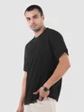 Black Structured Oversized T-Shirt