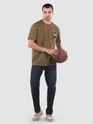 Dark Tan Canes Printed Oversized T-Shirt