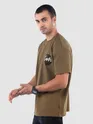 Dark Tan Canes Printed Oversized T-Shirt