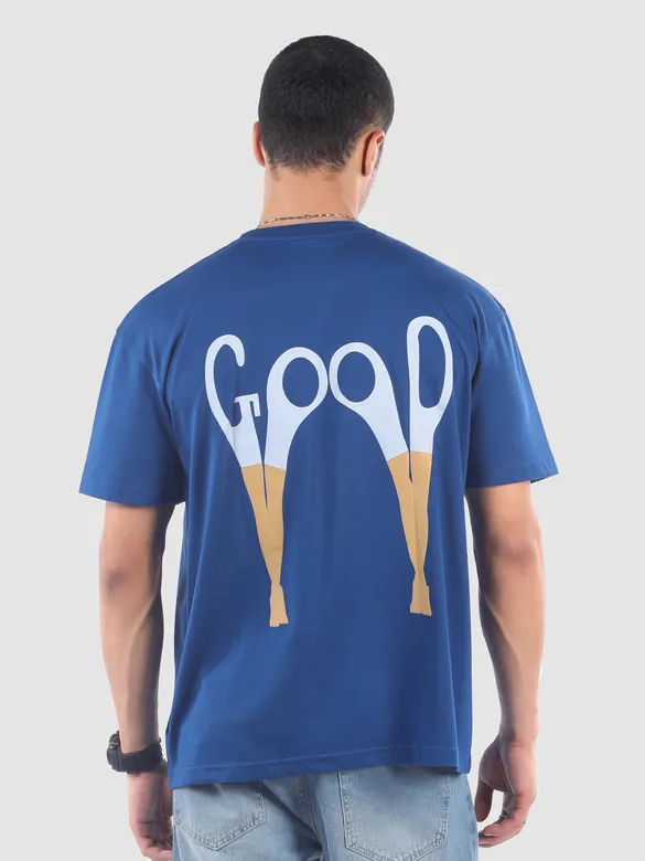 Royal Blue Beyoung Back Printed Tshirt