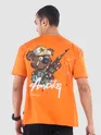 Orange Awake 3D Texture Printed Tshirt