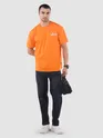Orange Awake 3D Texture Printed Tshirt