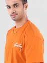 Orange Awake 3D Texture Printed Tshirt