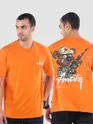 Orange Awake 3D Texture Printed Tshirt