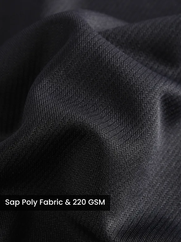 Black Applique Patch HD Print Oversized T-Shirt