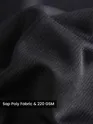 Black Applique Patch HD Print Oversized T-Shirt