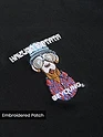 Black Savage Junkie Embroidered Patch Oversized T-Shirt