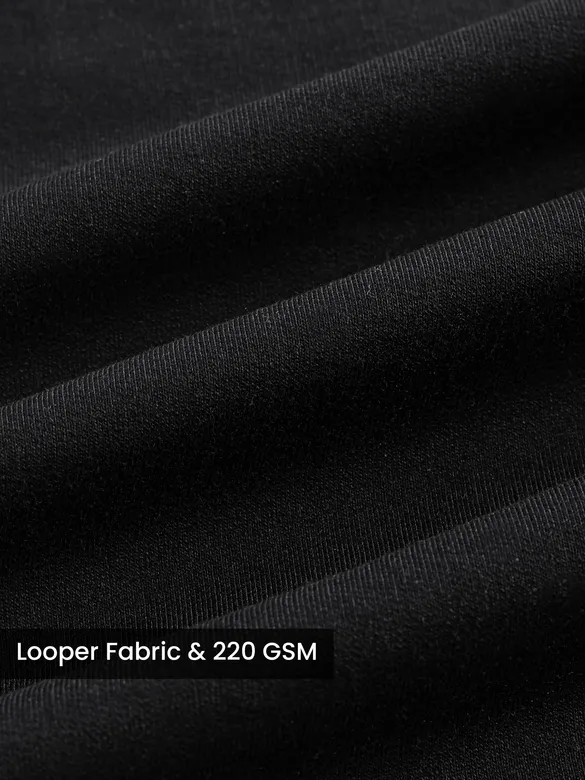 Black Z Embroidered Patch Oversized T-Shirt