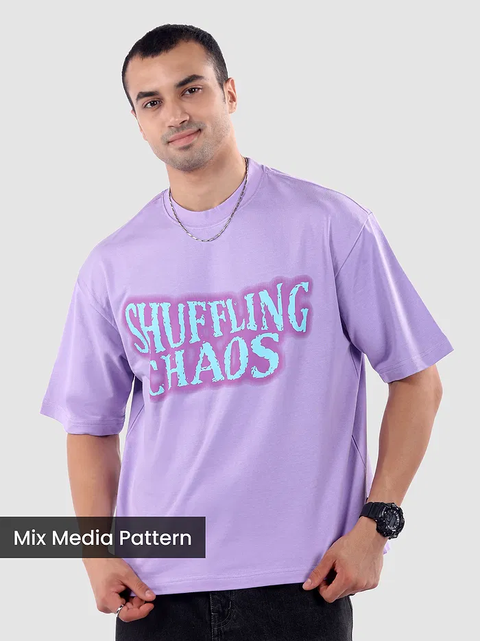 Lavender Star Patch Oversized T-Shirt