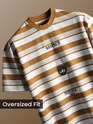 Mustard Striped Knitted T-Shirt
