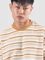 Orange Stripe Textured Oversized T-Shirt