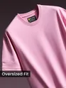 Pink Cut And Sew Panel Oversized T-Shirt
