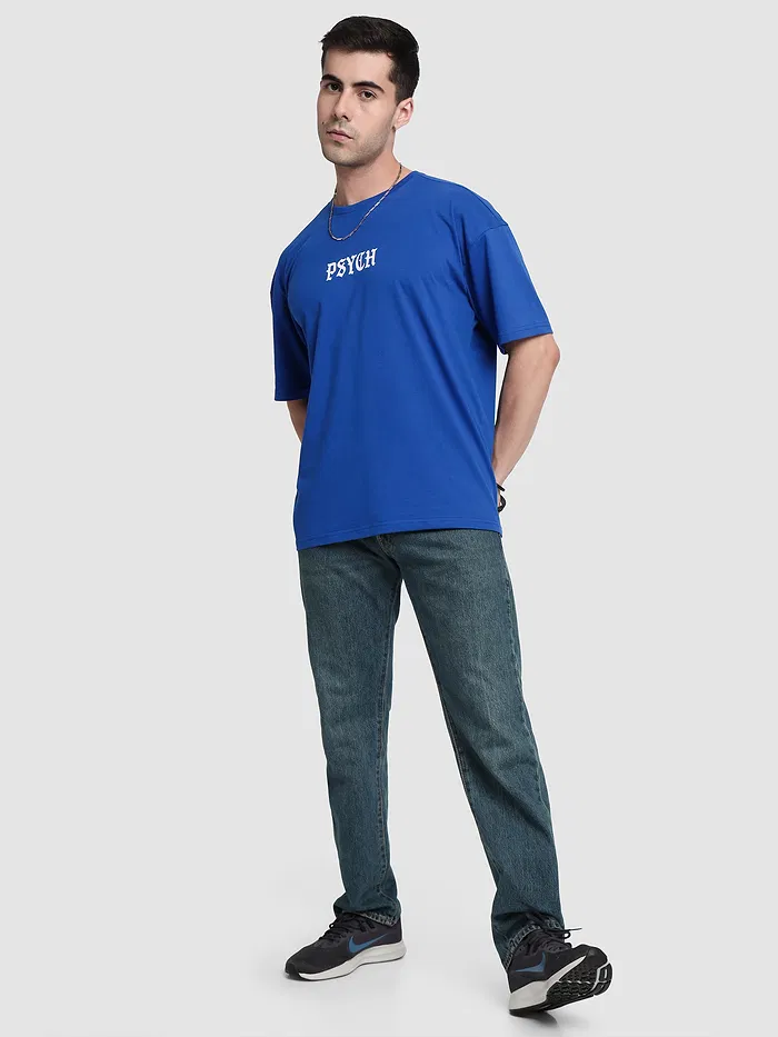 Psych Printed Oversized T-shirt for Men
