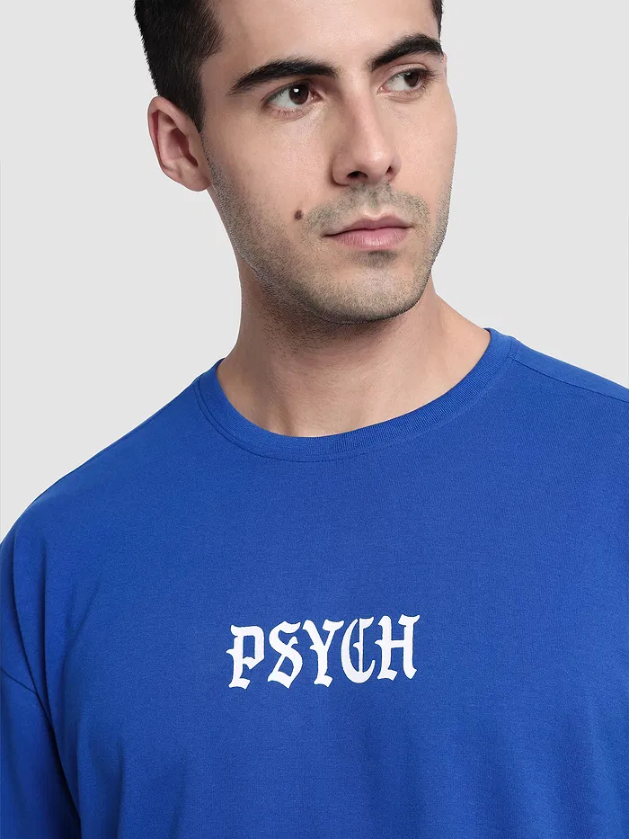 Psych Printed Oversized T-shirt for Men