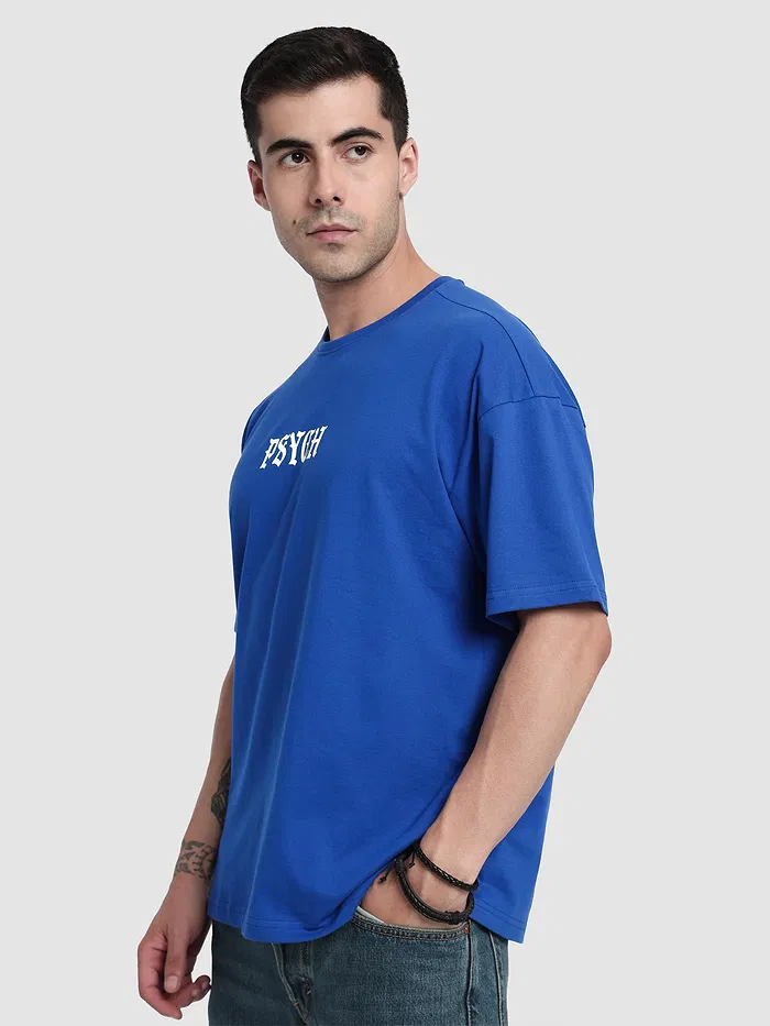 Psych Printed Oversized T-shirt for Men