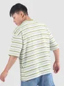Sage Stripe Textured Oversized T-Shirt