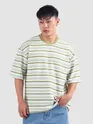 Sage Stripe Textured Oversized T-Shirt