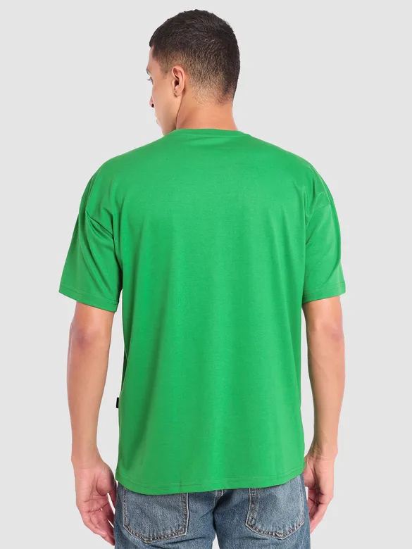 Teach Peace Printed Oversized T-shirt for Men