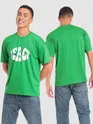 Teach Peace Printed Oversized T-shirt for Men
