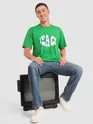 Teach Peace Printed Oversized T-shirt for Men